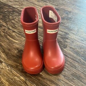 Hunter Kids Red Rain Boots